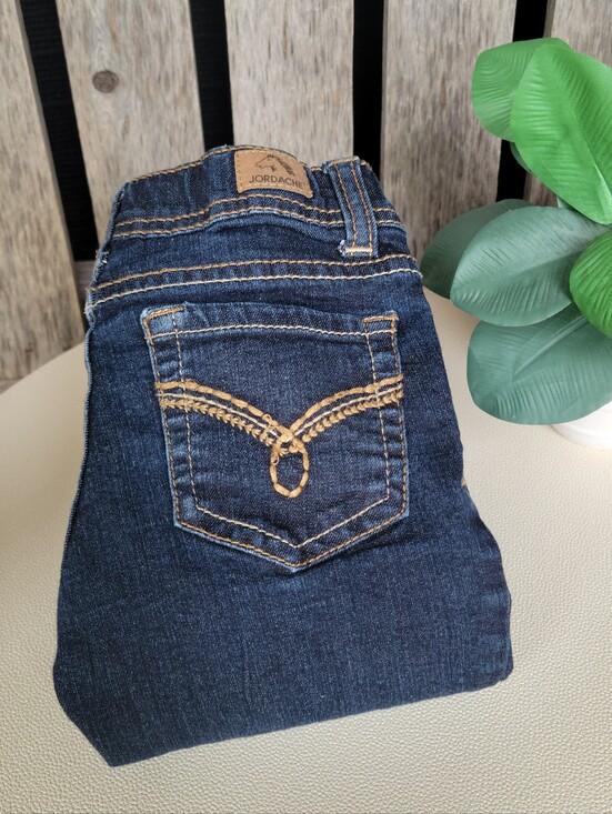 Jordache Other - Jordache girls Size 4 adjustable waist dark denim jeans